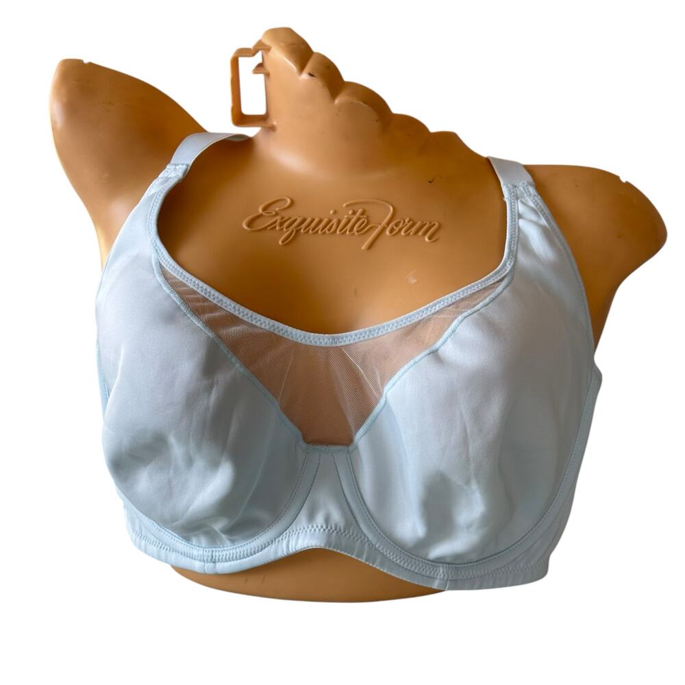 NWT Delimira Full Coverage Light Blue Bra 40C Underwire W681A Pastel Mesh
